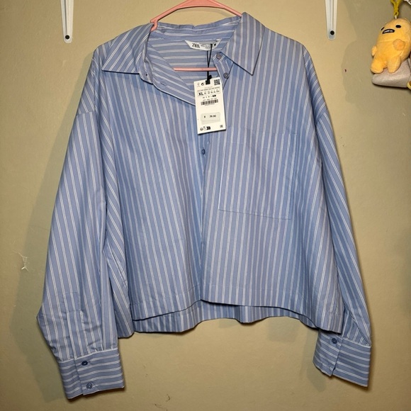 Zara Striped Pocket Shirt - Picture 2 of 4